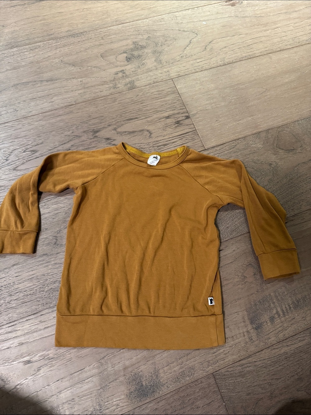 Little & Lively Long Sleeve Tee in Mustard - Casual Crewneck